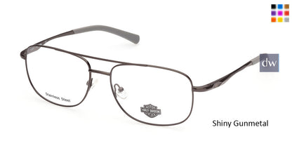 Shiny Gunmetal HARLEY DAVIDSON HD0822 Eyeglasses.