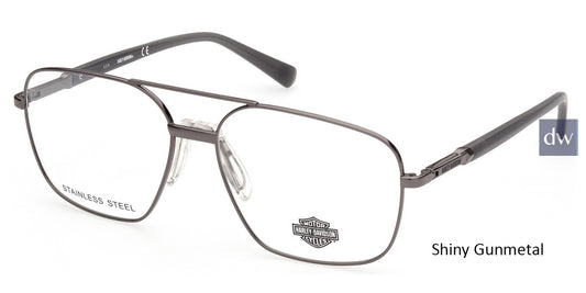 Shiny Gunmetal / Matte Grey HARLEY DAVIDSON HD0827 Eyeglasses.