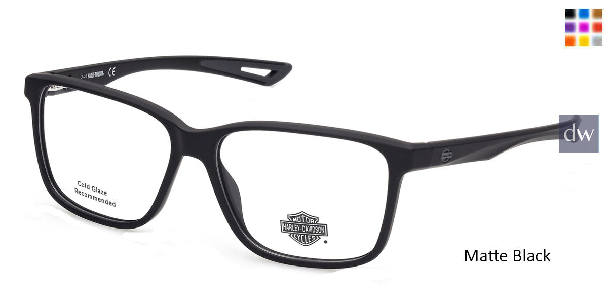 Matte Black HARLEY DAVIDSON HD0879 Eyeglasses.