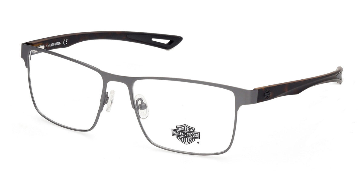Matte Gunmetal / Dark Havana HARLEY DAVIDSON HD0880 Eyeglasses.