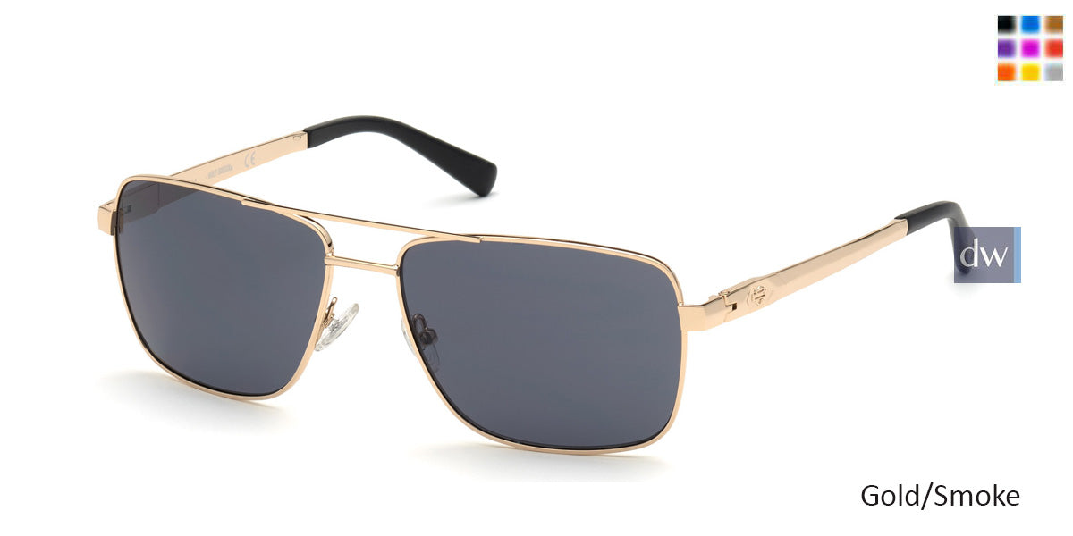 Gold/Smoke HARLEY-DAVIDSON HD0932X Sunglasses.