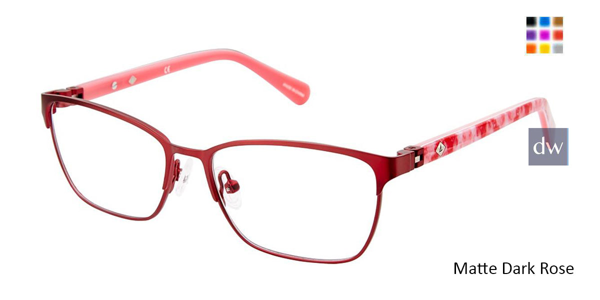 Matte Dark Rose Sperry HALYARD Girls Tween Eyeglasses - Teenager.