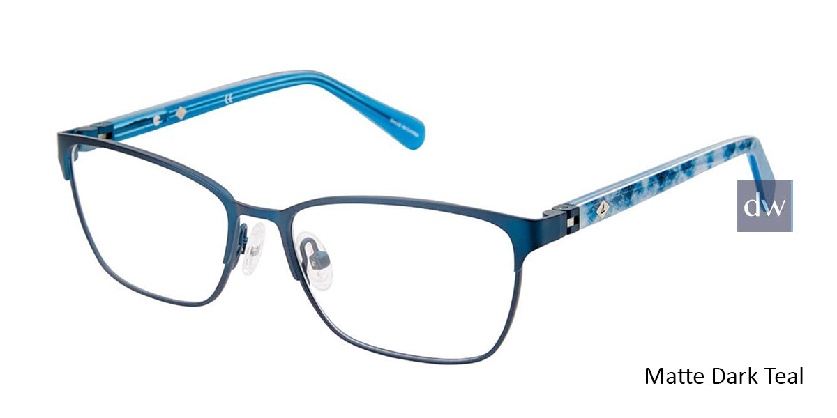 Matte Dark Teal Sperry HALYARD Girls Tween Eyeglasses - Teenager.