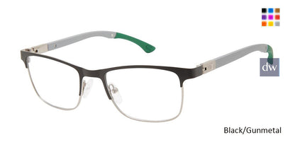 Black/Gunmetal c01 Champion Hattrick Tween Eyeglasses.