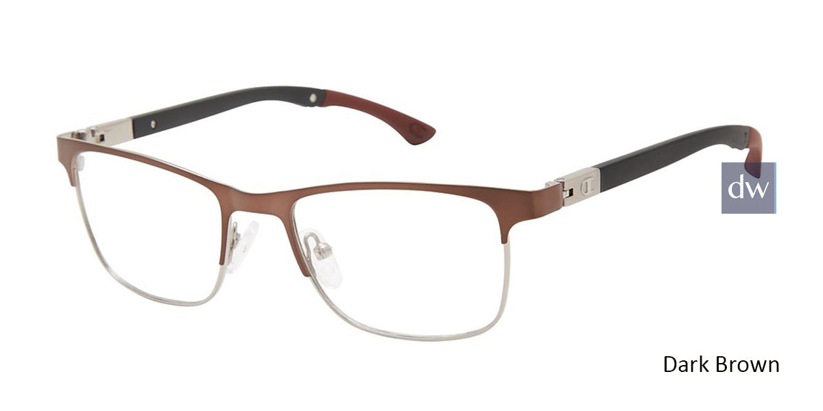 Dark Brown c02 Champion Hattrick Tween Eyeglasses.