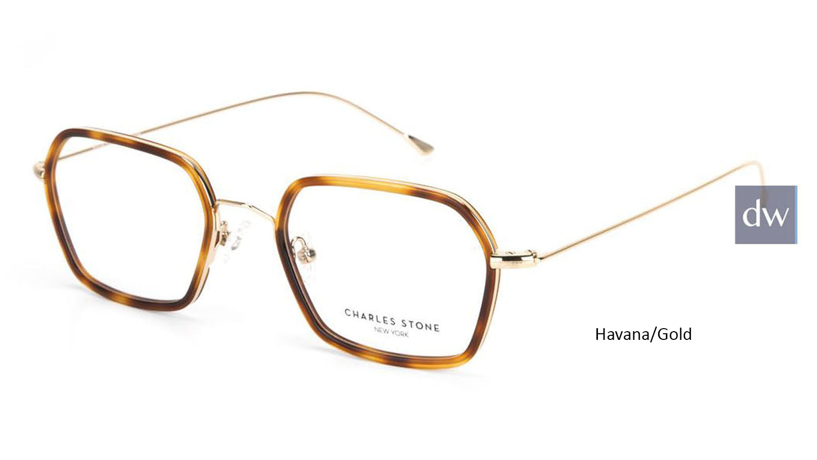 Havana/Gold William Morris Charles Stone NY 30056 Eyeglasses - Teenager