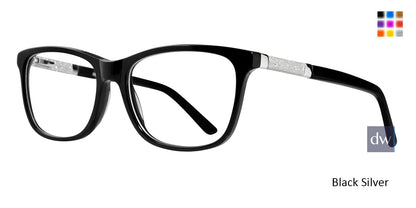 Black Silver Serafina Hope Eyeglasses