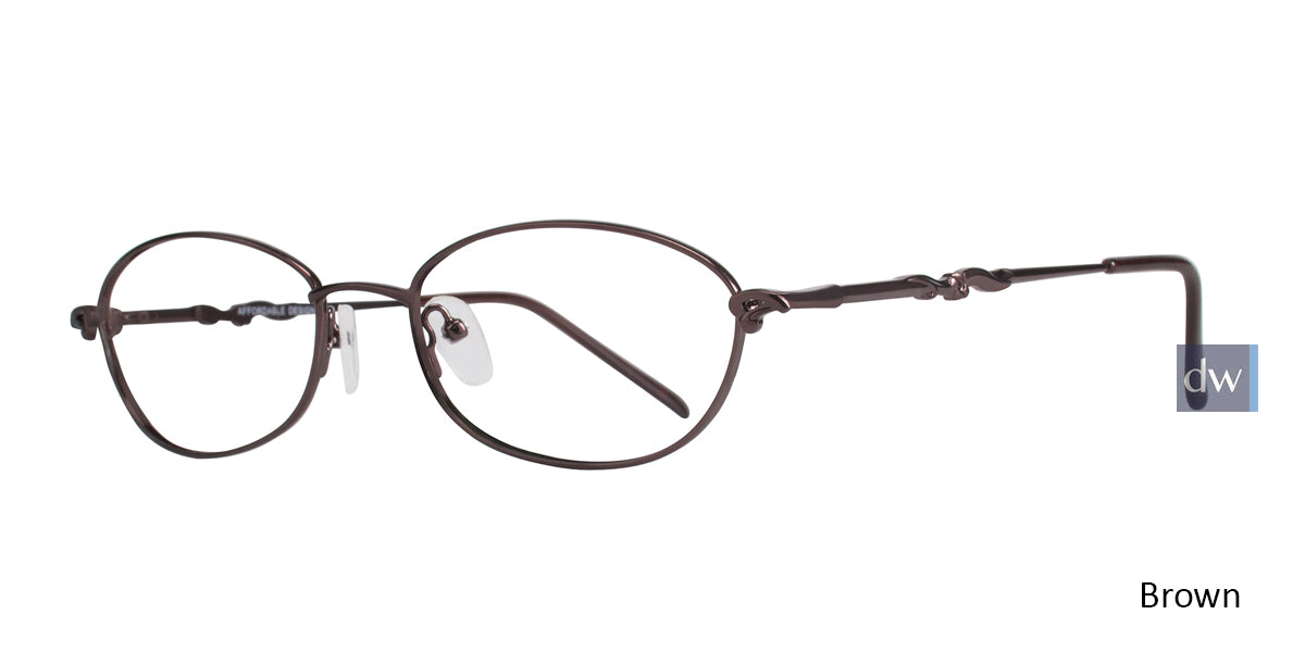 Brown Affordable Designs Italia Eyeglasses.