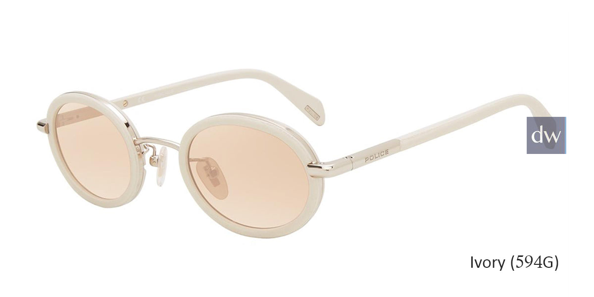 Ivory(594G) Police SPLA21 Sunglasses.