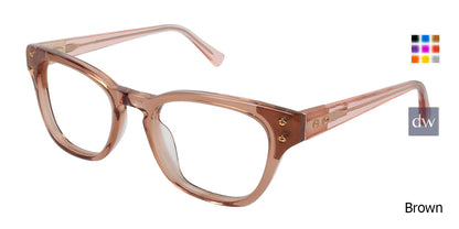 Brown Kate Young For Tura K102 Eyeglasses.