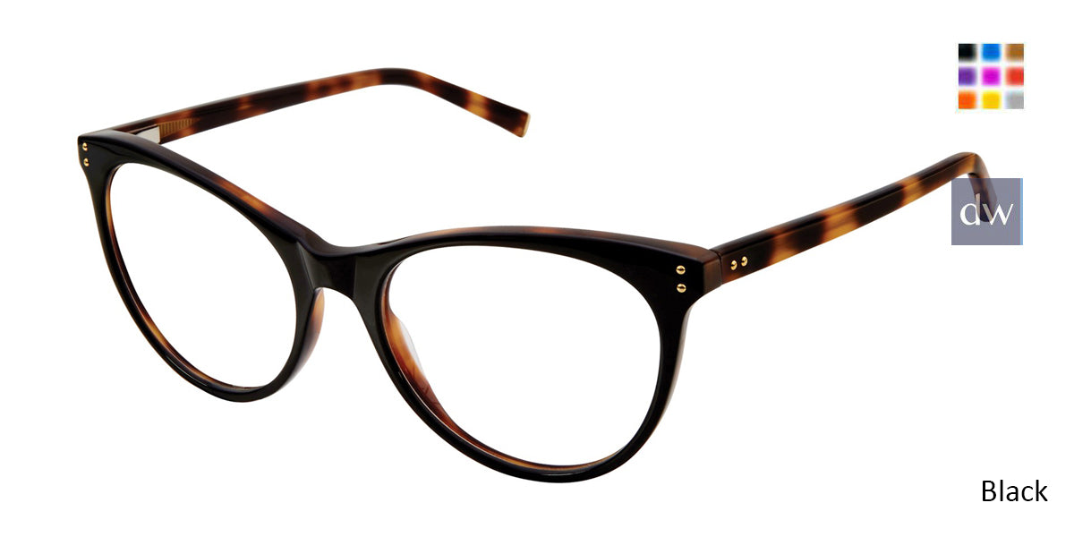 Black Kate Young For Tura K314 Eyeglasses.