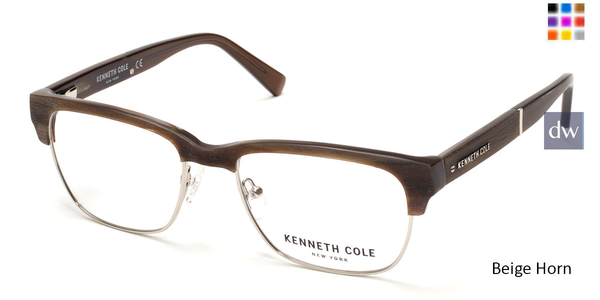 Beige Horn Kenneth Cole New York KC0284 Eyeglasses.