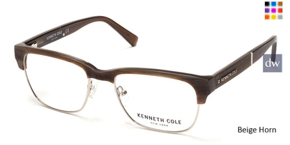 Beige Horn Kenneth Cole New York KC0284 Eyeglasses.