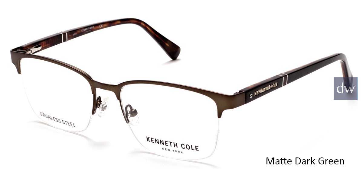 Matte Dark Green Kenneth Cole New York KC0291 Eyeglasses.