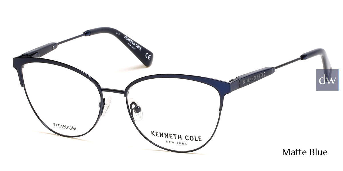 Matte Blue Kenneth Cole New York KC0301 Eyeglasses.
