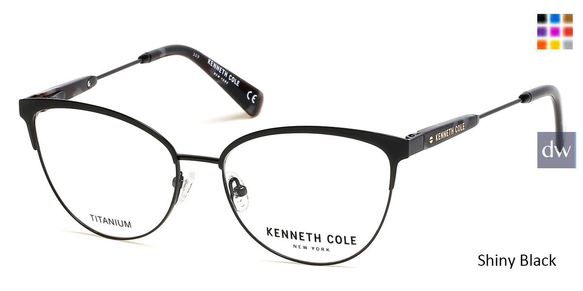 Shiny Black Kenneth Cole New York KC0301 Eyeglasses.