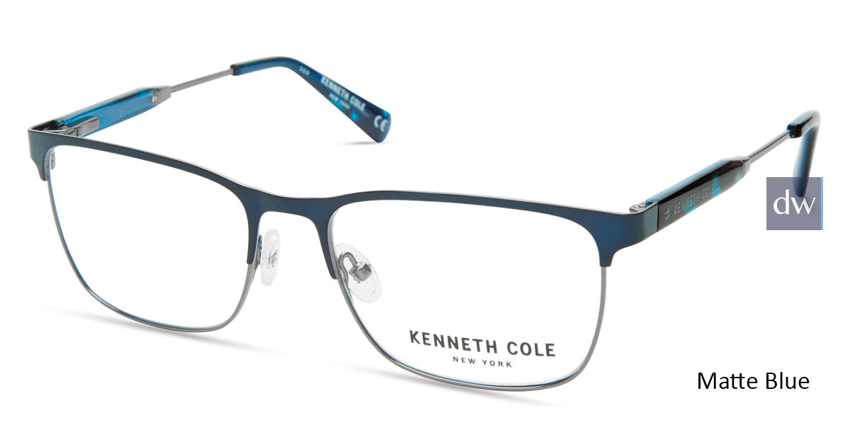 Matte Blue Kenneth Cole New York KC0312 Eyeglasses.