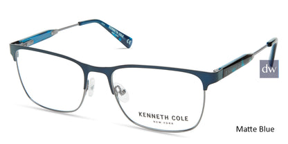 Matte Blue Kenneth Cole New York KC0312 Eyeglasses.