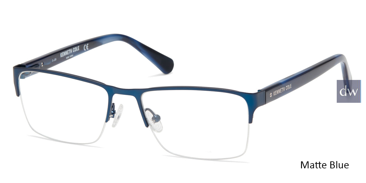 Matte Blue Kenneth Cole New York KC0313 Eyeglasses.