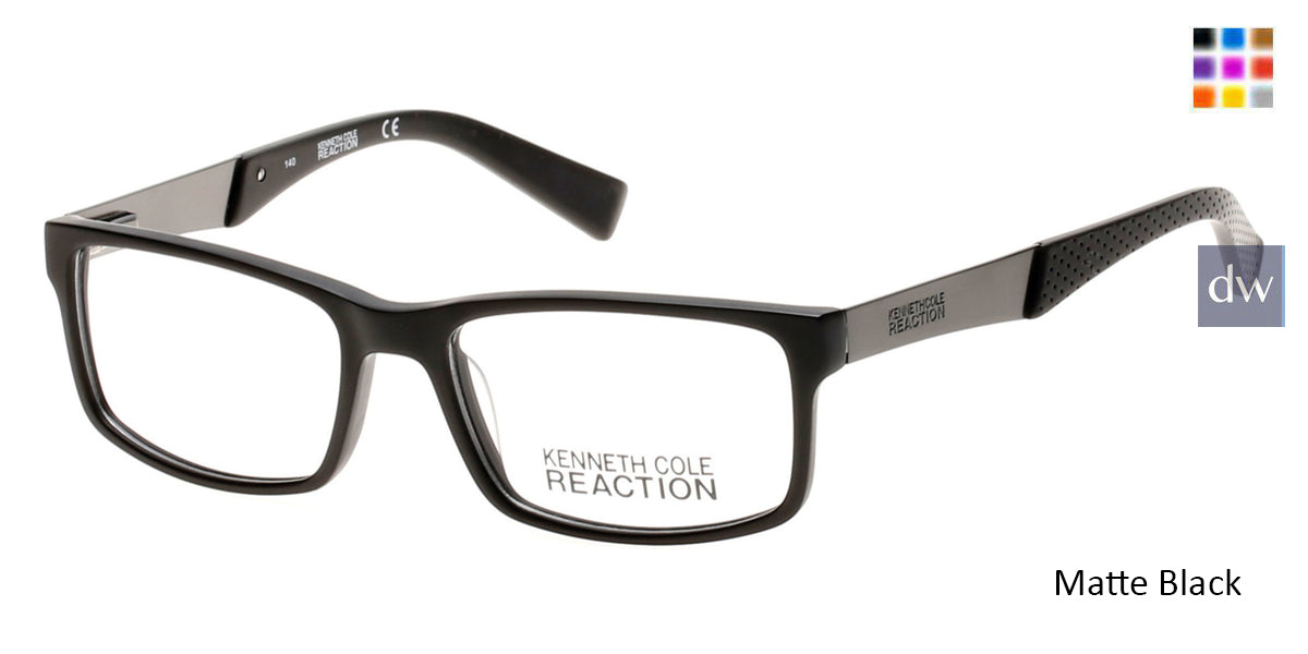 Matte Black Kenneth Cole Reaction KC0771 Eyeglasses.