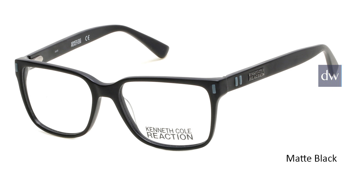Matte Black Kenneth Cole Reaction KC0786 Eyeglasses.