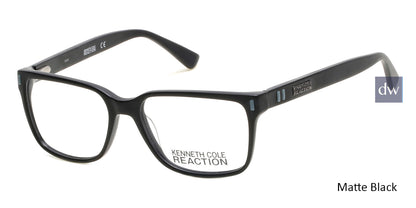 Matte Black Kenneth Cole Reaction KC0786 Eyeglasses.