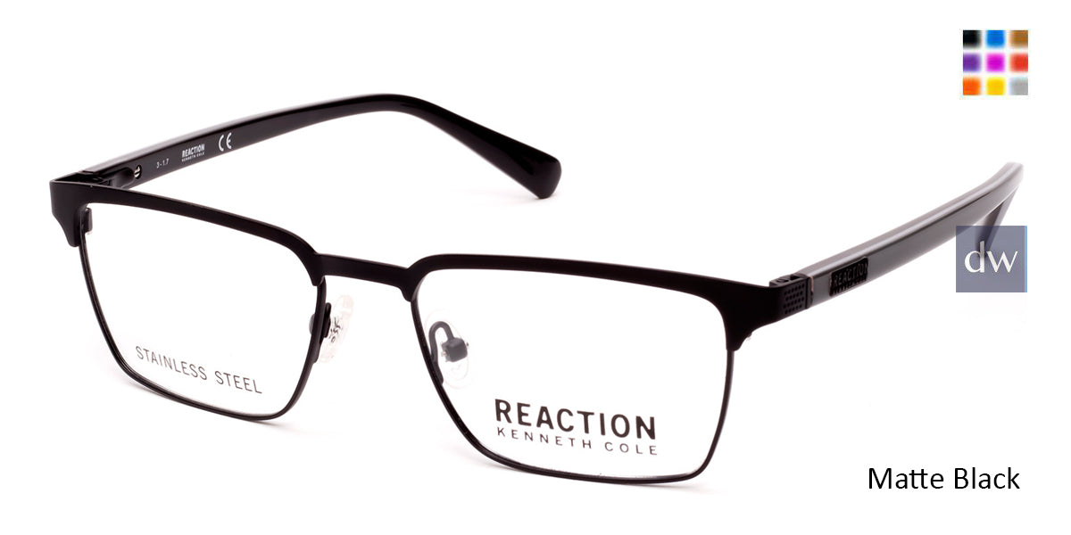 Matte Black Kenneth Cole Reaction KC0797 Eyeglasses.
