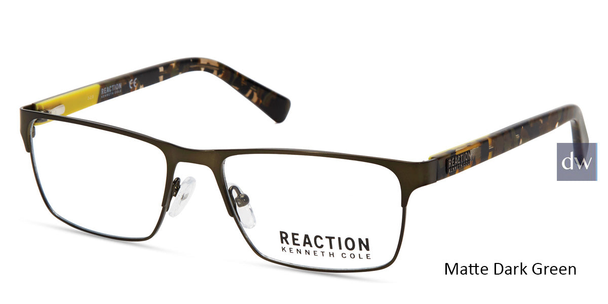 Matte Dark Green Kenneth Cole Reaction KC0808 Eyeglasses.