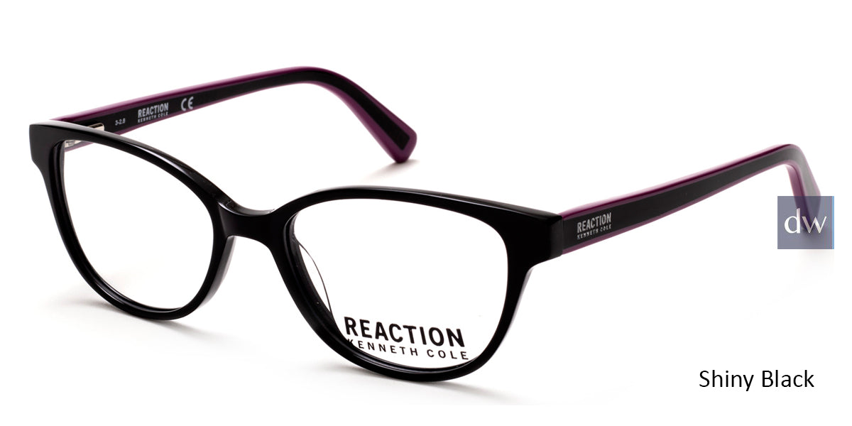 Shiny Black Kenneth Cole Reaction KC0812 Eyeglasses.