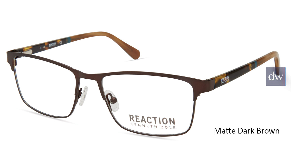 Matte Dark Brown Kenneth Cole Reaction KC0823 Eyeglasses.
