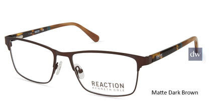 Matte Dark Brown Kenneth Cole Reaction KC0823 Eyeglasses.