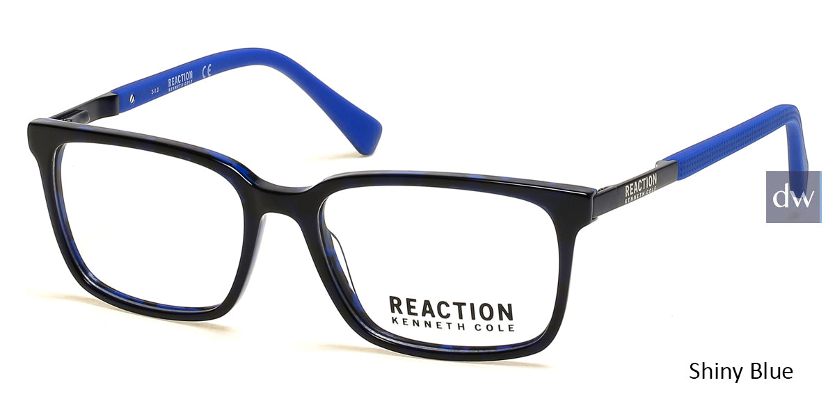 Shiny Blue Kenneth Cole Reaction KC0825 Eyeglasses.