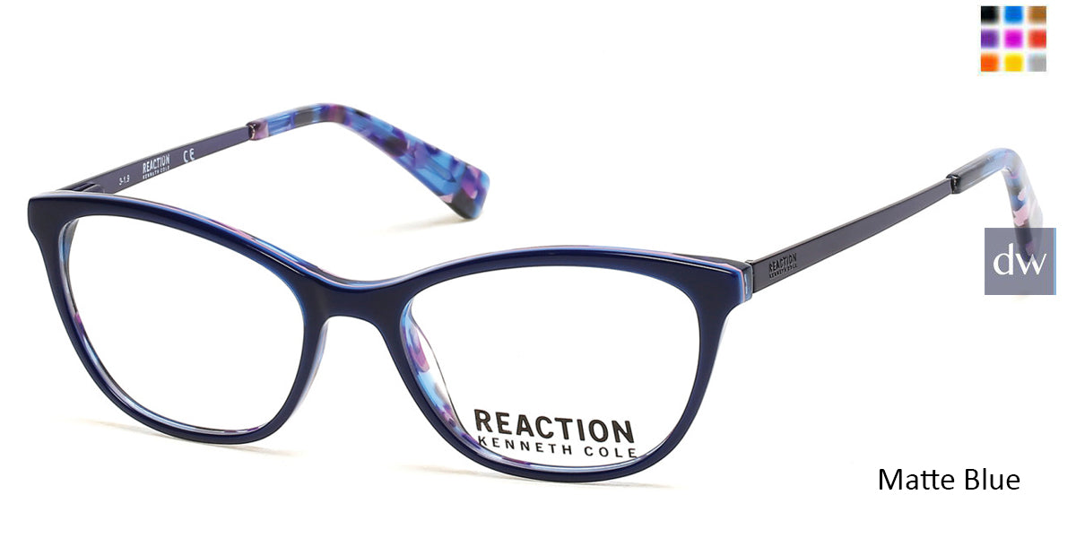Matte Blue Kenneth Cole Reaction KC0826 Eyeglasses.