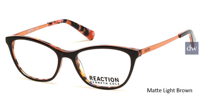 Matte Light Brown Kenneth Cole Reaction KC0826 Eyeglasses.