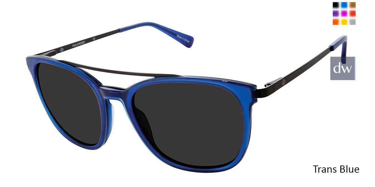 Trans Blue Sperry LEEWARD Polarized Sunglasses.