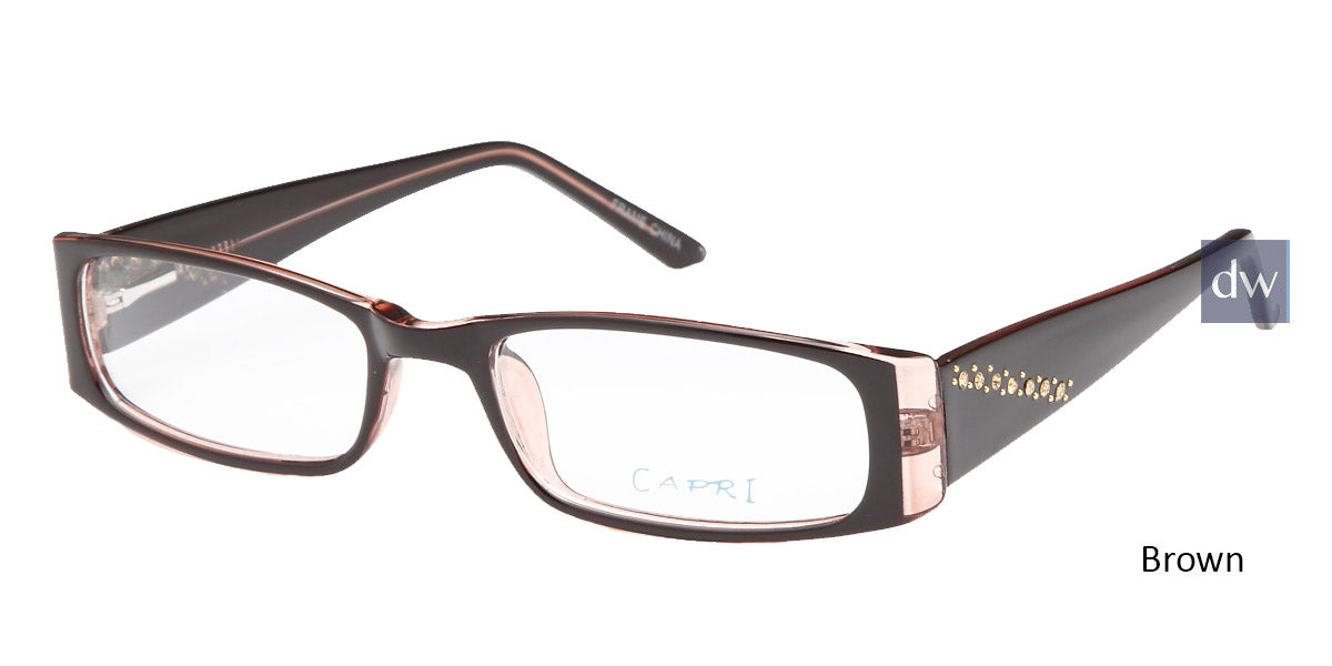 Brown Capri Traditional Plastics Lindsay Eyeglasses.