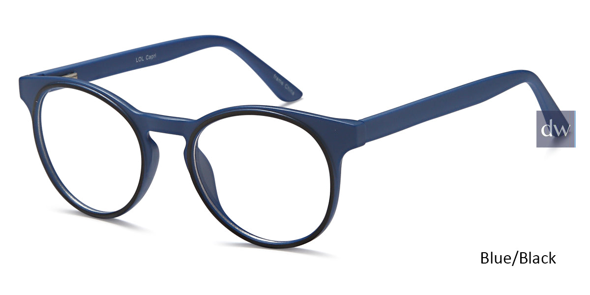 Blue Black Capri LOL Eyeglasses - Teenager.