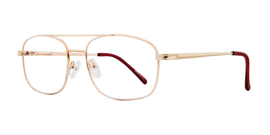 Gold Affordable Designs Larry Eyeglasses