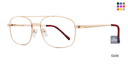 Gold Affordable Designs Larry Eyeglasses