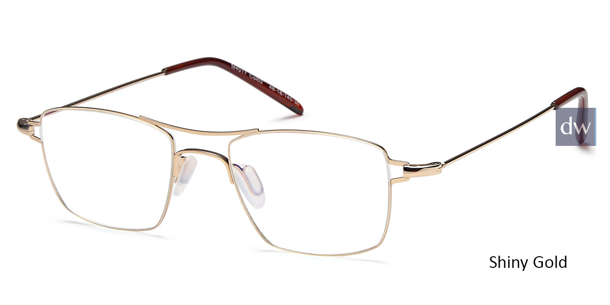 Shiny Gold Capri Menizzi M4017 Eyeglasses - Teenager.