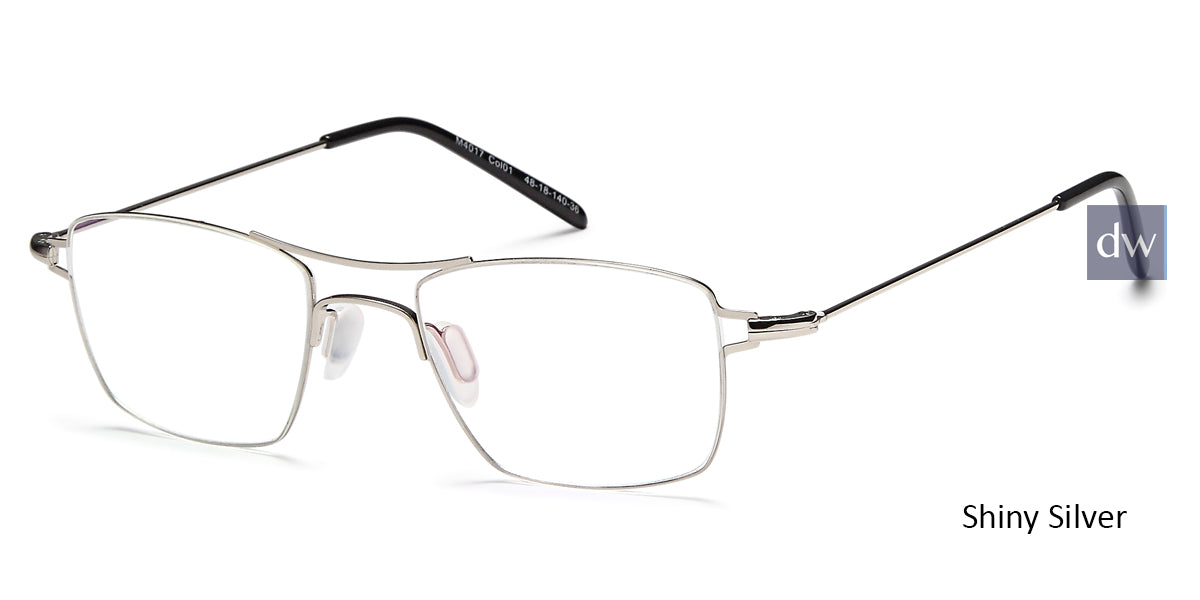 Shiny Silver Capri Menizzi M4017 Eyeglasses - Teenager.