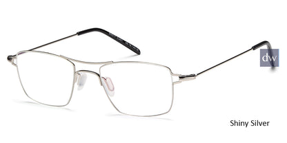Shiny Silver Capri Menizzi M4017 Eyeglasses - Teenager.