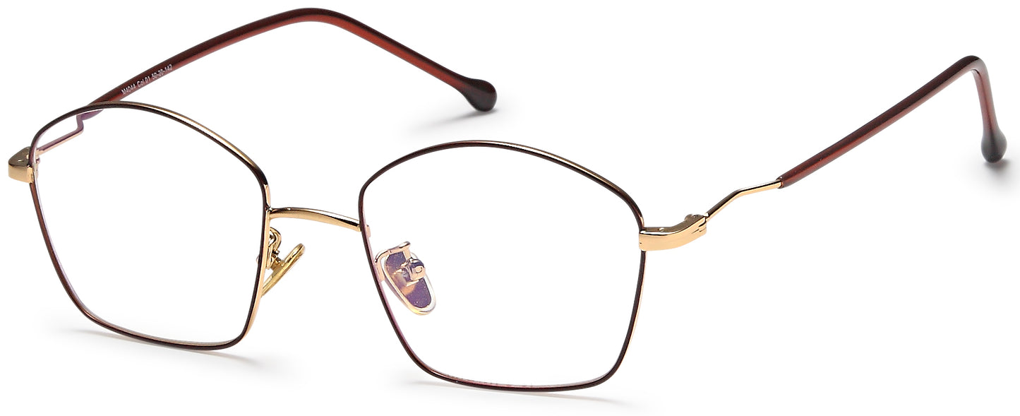 Gold Brown Capri Menizzi M4044 Eyeglasses.