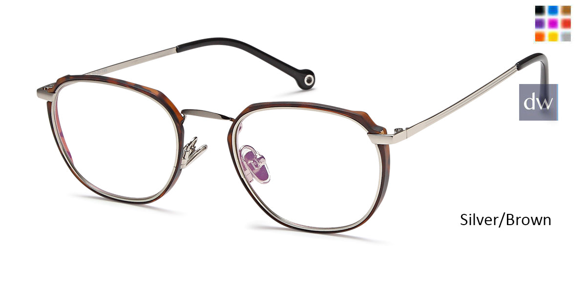 Silver Brown Capri Menizzi M4045 Eyeglasse.