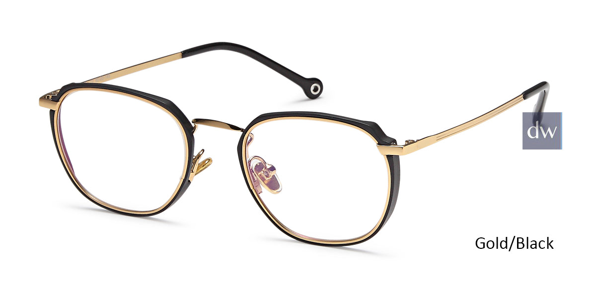Gold Black Capri Menizzi M4045 Eyeglasses.