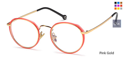Pink Gold Capri Menizzi M4046 Eyeglasses - Teenager.