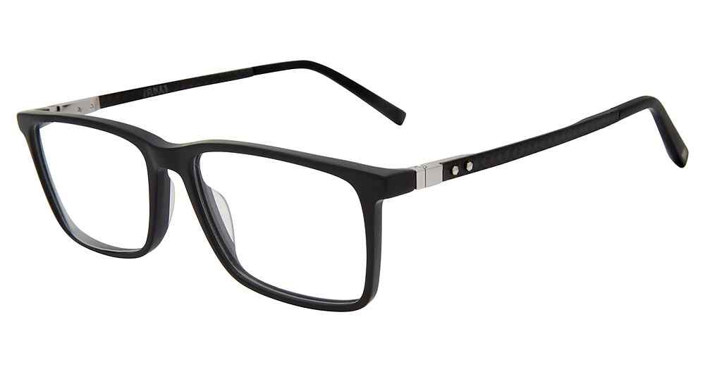  “Jones New York VJOM540 men's rectangle plastic eyeglasses in Matte Black.”