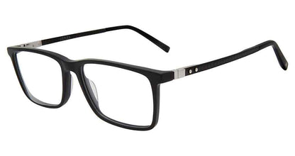  “Jones New York VJOM540 men's rectangle plastic eyeglasses in Matte Black.”
