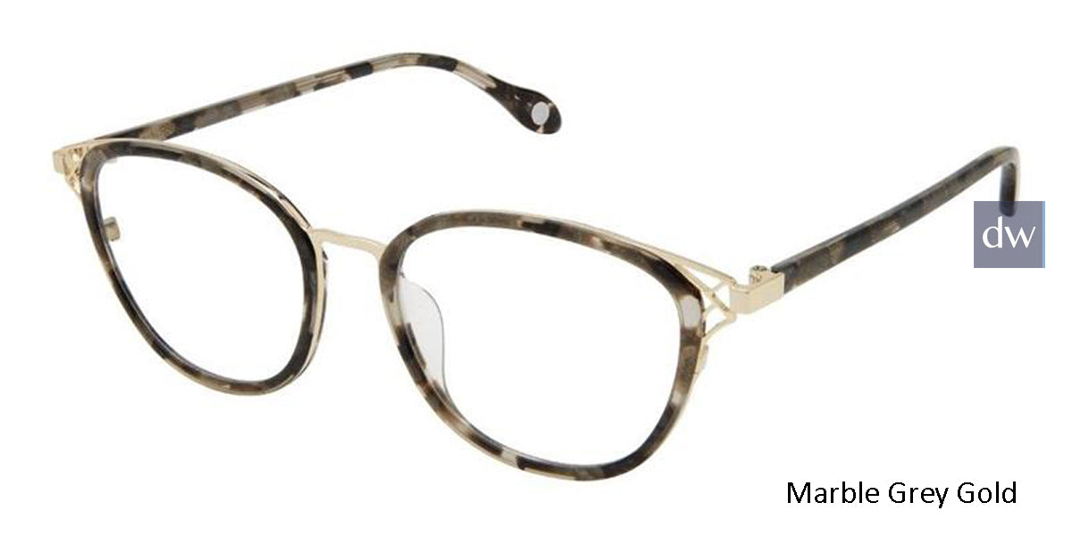 Marble Grey Gold Fysh 3665 Eyeglasses.