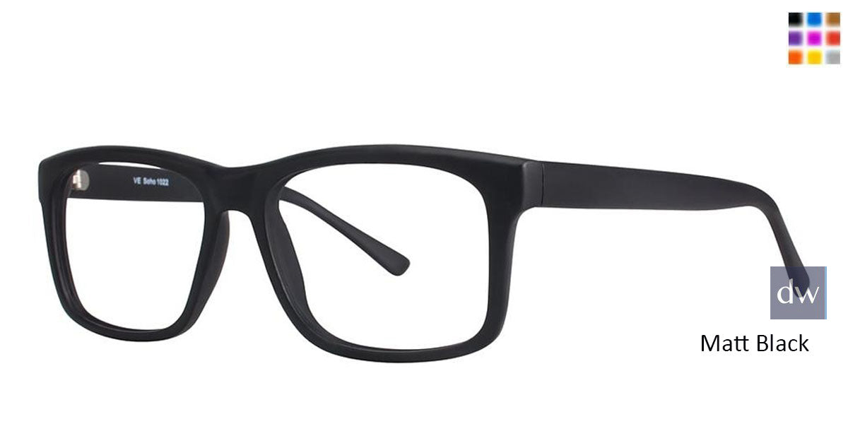 Matt Black Vivid Soho 1022 Eyeglasses.